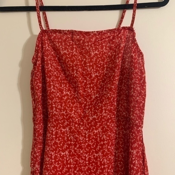 Nasty Gal Red Floral Mini Dress Size 2 US - Picture 4 of 14